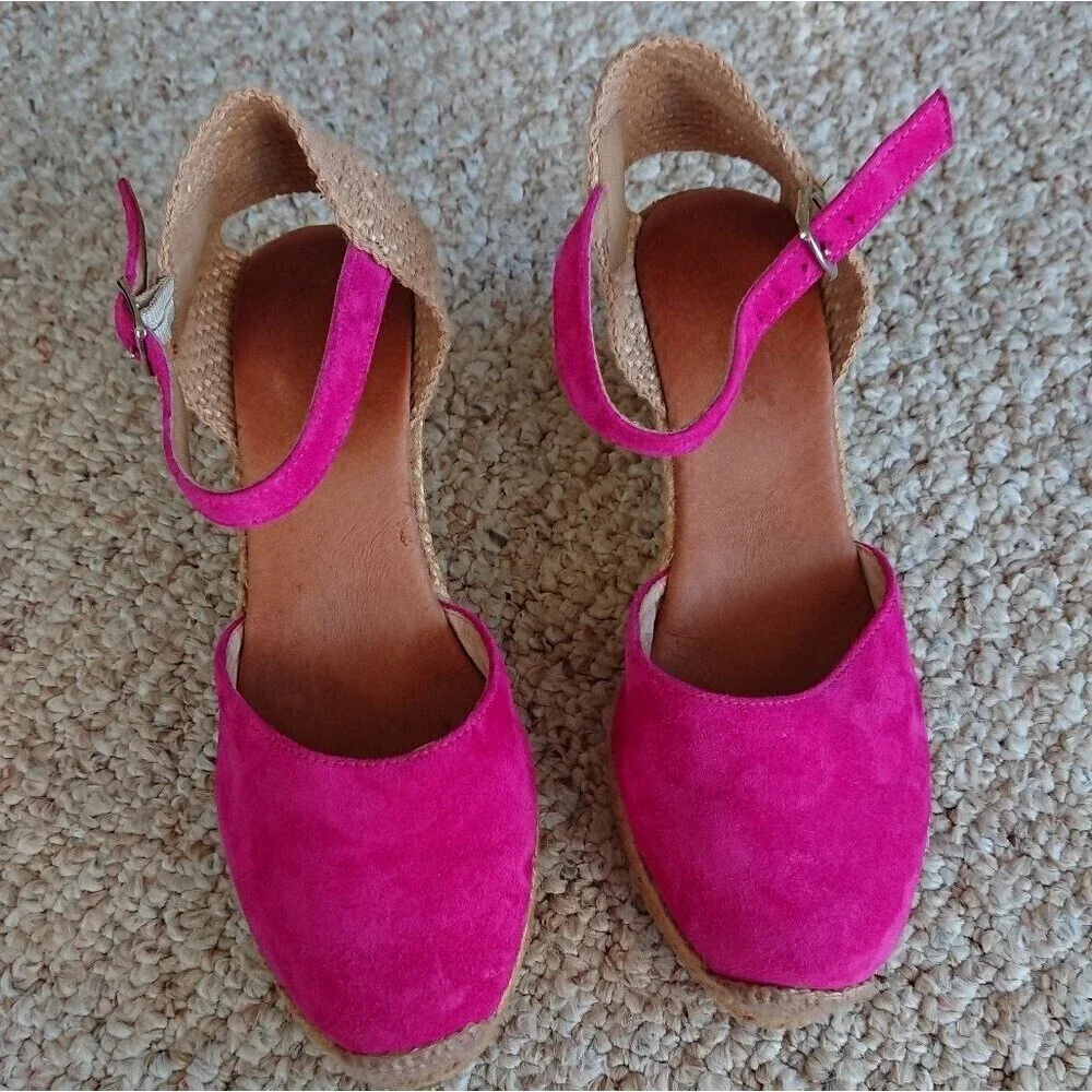 Azura Antoine Fuchsia Suede Espadrille size 36
